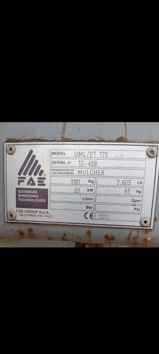 Мульчер лісовий FAE UML/ST-175 для трактора МТЗ
