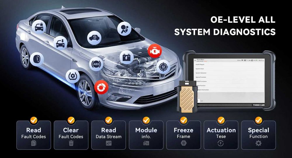 ThinkCar ThinkScan 689BT Máquina Diagnóstico OBD + 35 Funções (NOVO)
