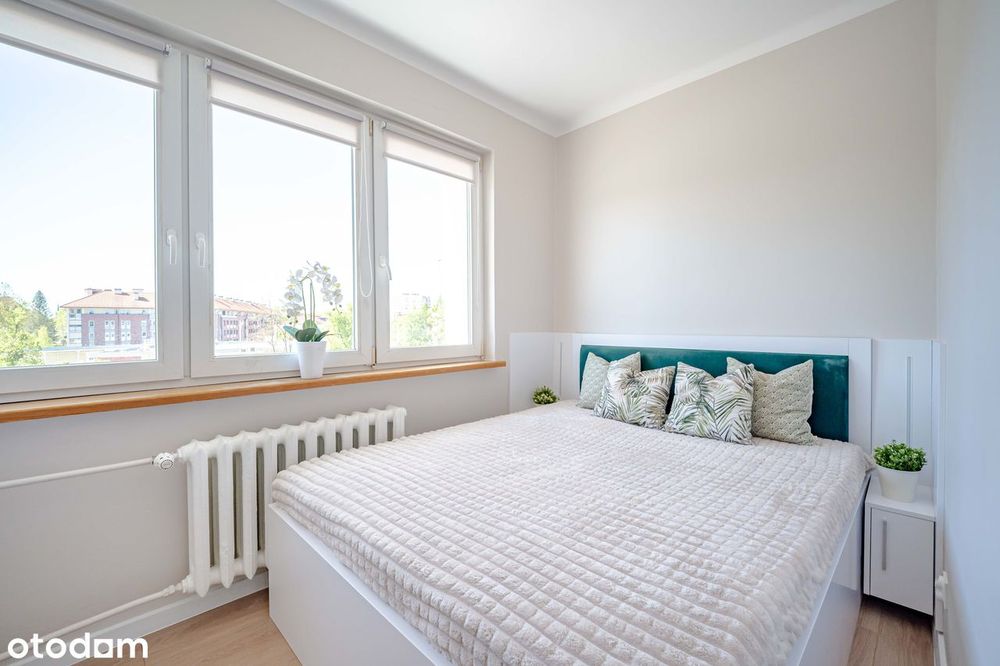 3 pok. balkon, umeblowane 43 m2, po remoncie,