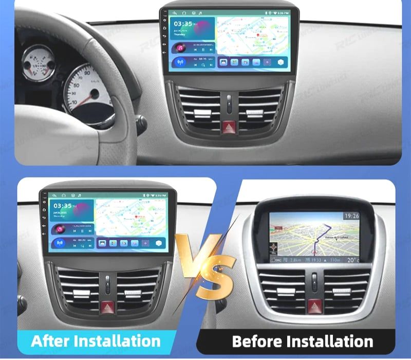 RÁDIO GPS ANDROID 13 PEUGEOT 207 09-12