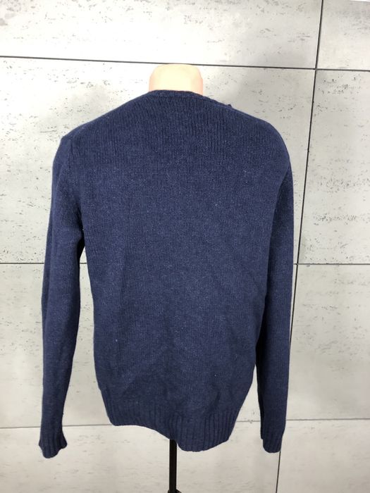 Gap roz. XL męski granatowy sweter wełniny