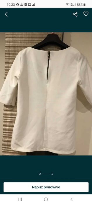 Bluzka elegancka s/m rękaw 3/4