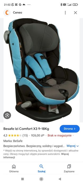 Fotelik samochodowy Besafe Comfort