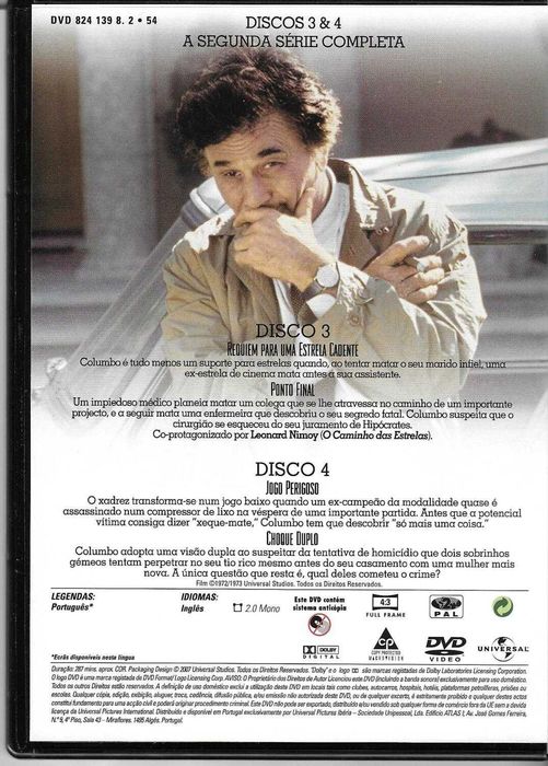 Columbo: A Segunda Série Completa (4 DVD) (1972 e 1973)