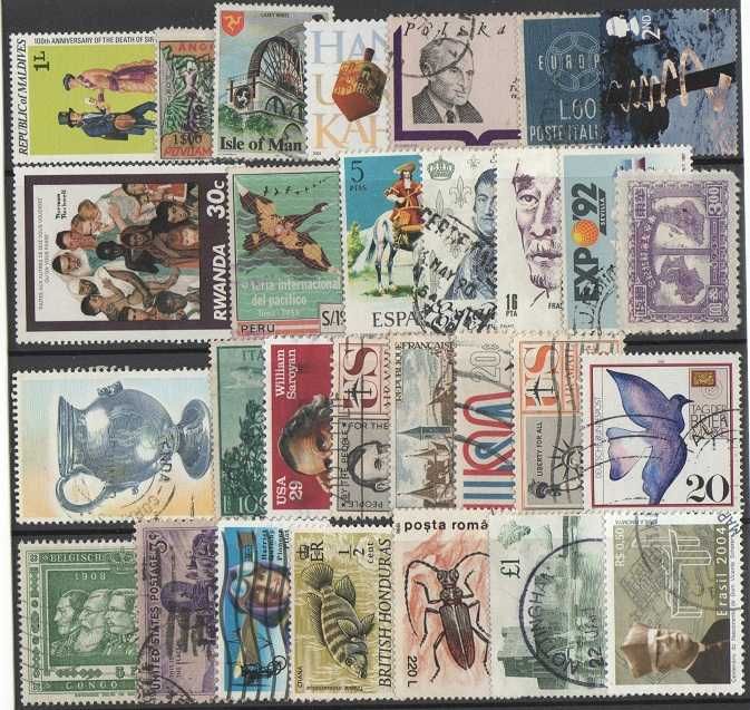 Filatelia: 124 selos mundiais