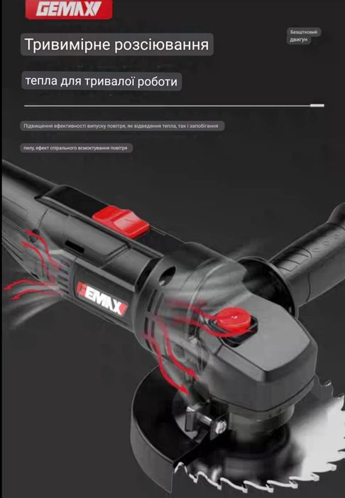 Акумуляторна болгарка без АКБ.