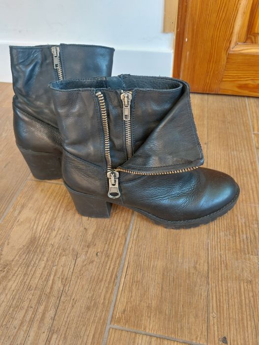 Botki skórzane 40