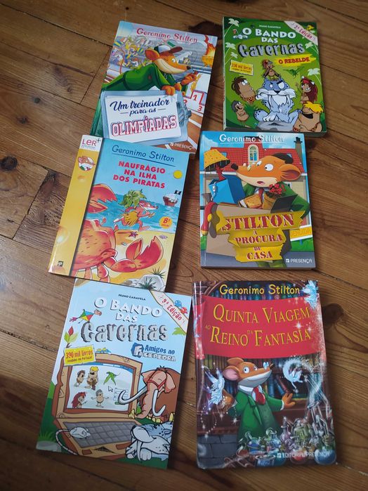 Miscelânea de livros 2 bando das cavernas e 4 Gerônimo stilton