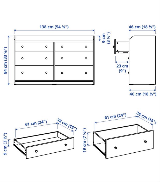 Komoda Hauga szara Ikea
