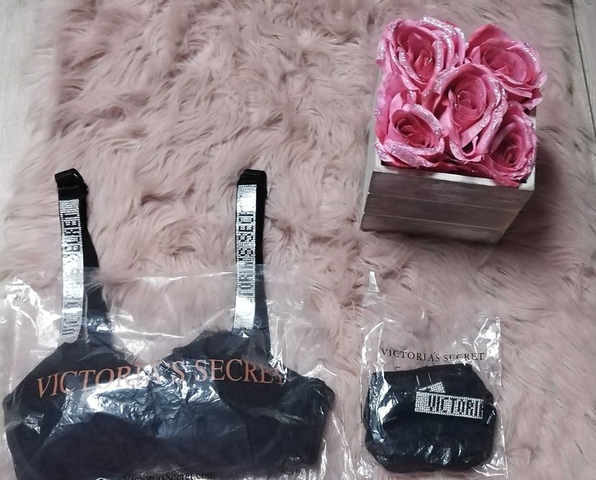 sexi komplet bielizny victoria secret prezent dla kobiet korobka błysk