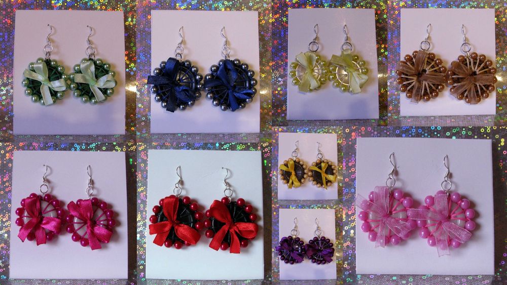 Ozdobne kolczyki ręcznie robione