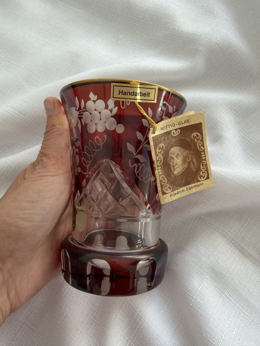 Jarra de Cristal Boémia Wittig Crystal "Ruby Red"
