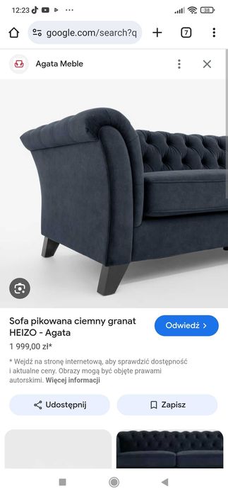 Sofa Heizo***Glamour Agata Meble