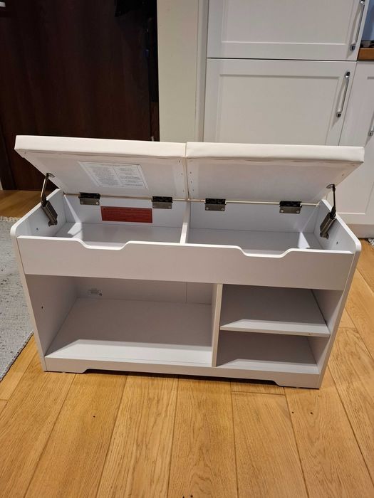 Szafka na buty biała drewniana