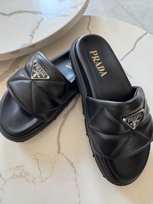 Klapki Prada 37 nowe czarne