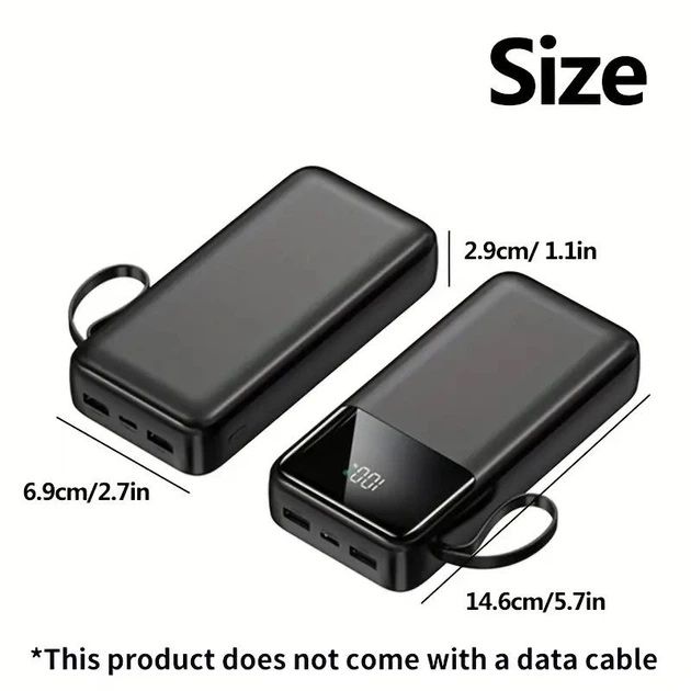 Потужний Power Bank 20000 mAh з швидкою зарядкою