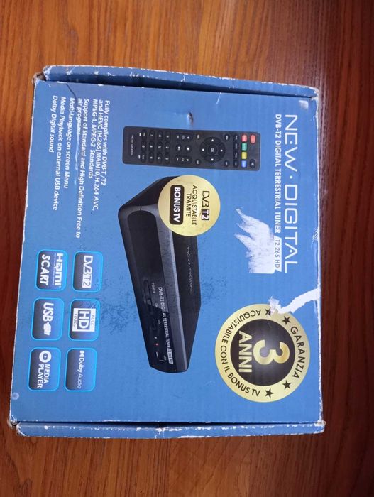 Dekoder DVB-T2 do TV naziemnej New Digital codek 265 HD t-2