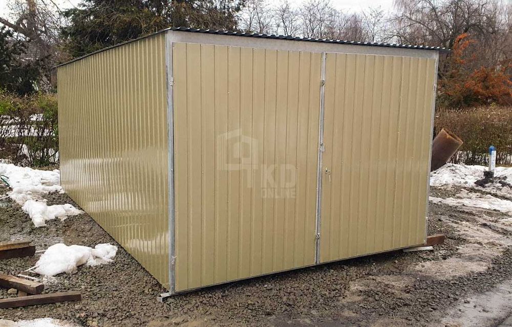 Garaż blaszany 3x5m II Gatunek wolnostojący na budowę dach TKD402