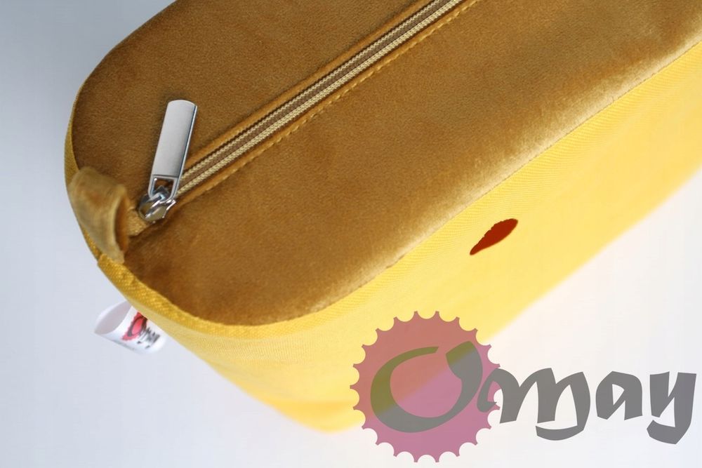 MIODOWY Velvet organizer OBAG STANDARD welur miód 2kieszenie OMAY