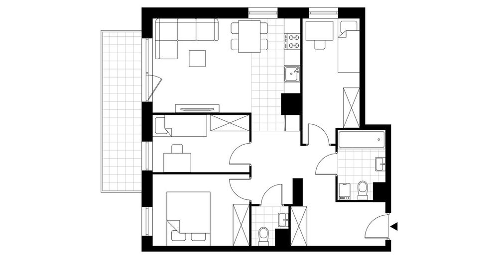 4-pokojowe mieszkanie 66m2 + balkon