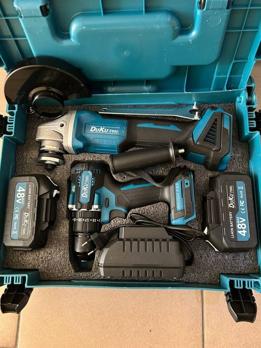 Безщітковий Набір 2в1 Шуруповерт + Болгарка 2 АКБ