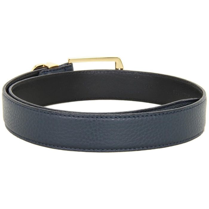 Ремінь Versace Printed Elk Gold Medusa Buckle Belt Blue 80