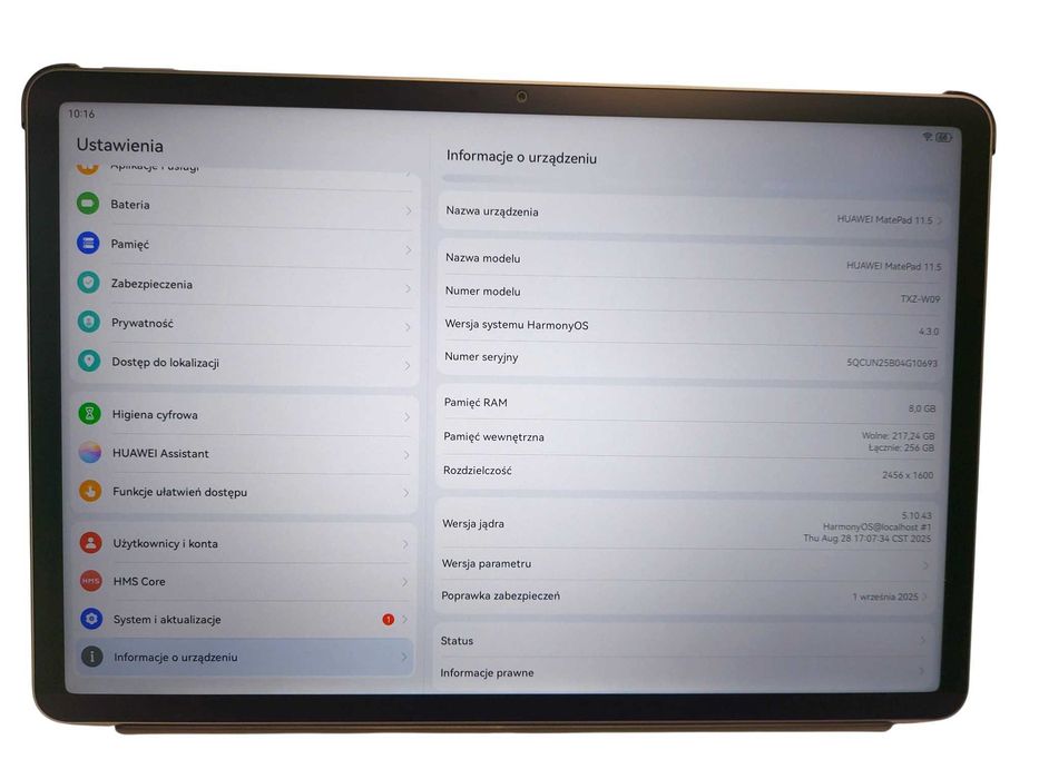 Tablet Huawei Mate 11,5" 8 GB / 256 GB szary