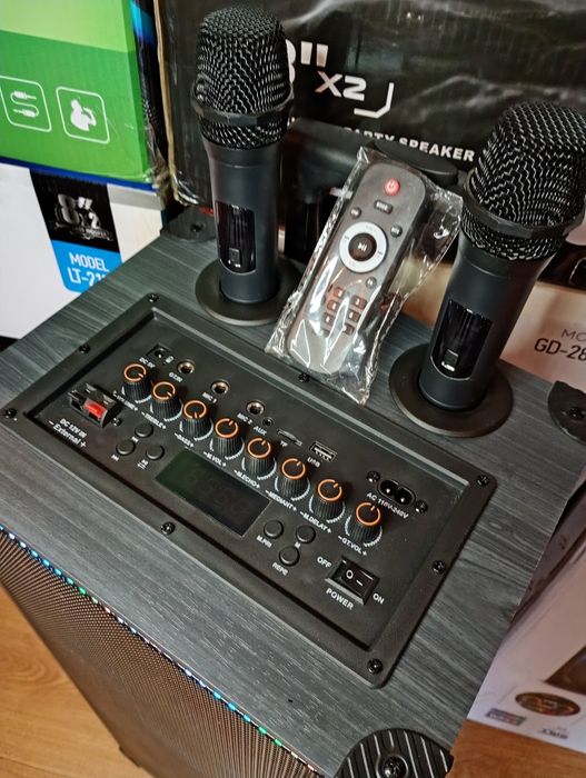 Караоке акустика SinG-90(Bluetooth,SD,USB,FM,ДУ)2микрофона