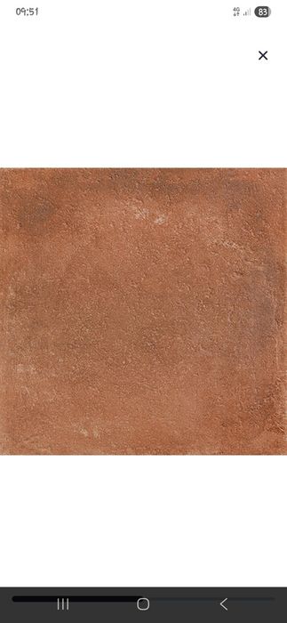 Pavimento cerâmico terracota 45×45.