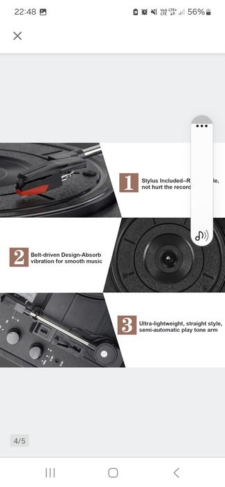 Gramofon walizkowy Digitnow M417 głośniki, RCA, AUX 3,5mm