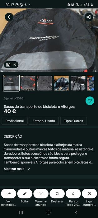 Acessórios para bicicletas oportunidades