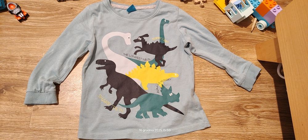 Bluzka z długim rękawem chłopieca 98/104 dinozaury
