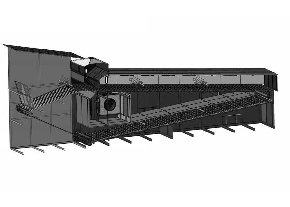 Зерносушарка конвейєрна для високої вологи (50%) сушить за 1-ин прохід