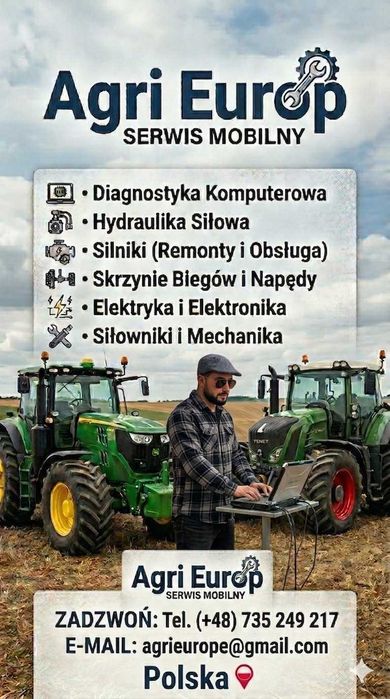 Serwis Mobilny 24h Serwis maszyn rolniczych i budowlanych Serwis John deere fendt massey ferguson valtra renault Case