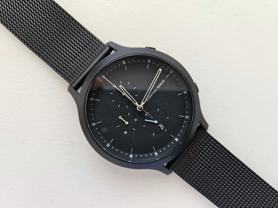 Zegarek kwarcowy Lilienthal Berlin, chronograf 42 mm + dodatkowy pasek