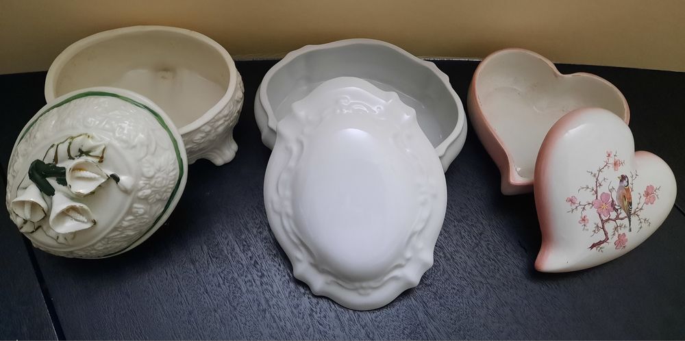 Caixinhas decorativas em porcelana