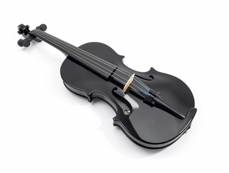 V171 Skrzypce Akustyczne Forenza Uno 4/4 Czarne Z Połyskiem Klasyczne Instrument Muzyczny Do Nauki Gry Dla Początkujących Zestaw Szkolny Eleganckie