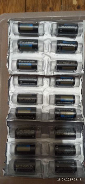 Літієва Батарейка Panasonic Lithium CR123A, 3V