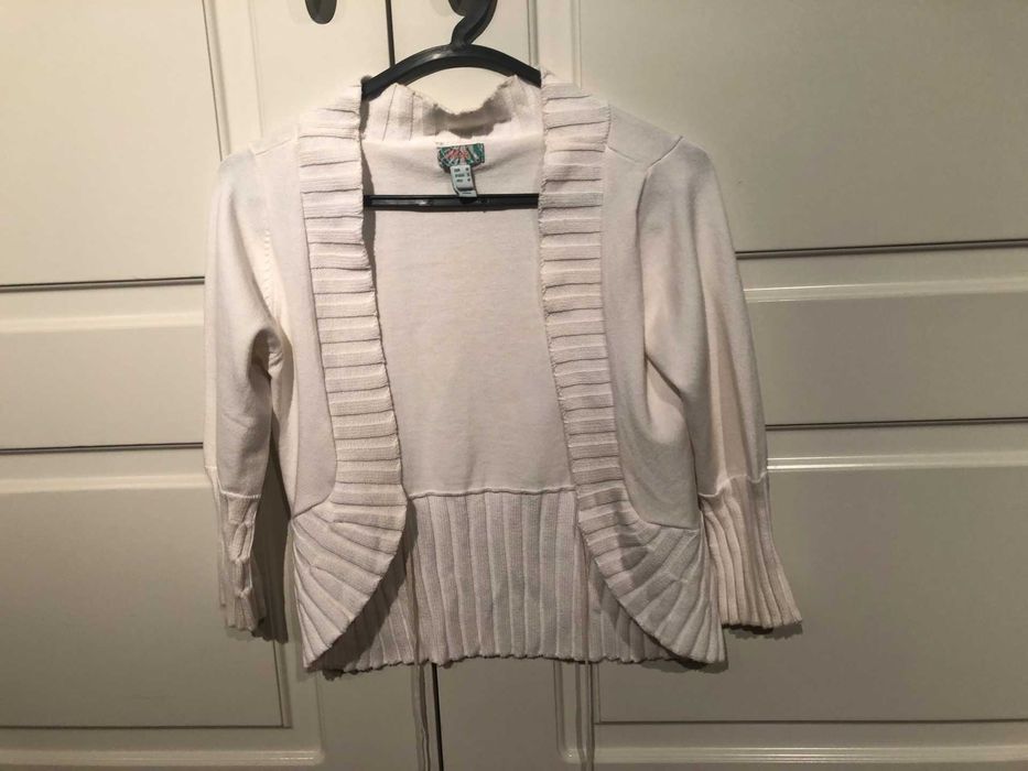 casaco de malha branco muito original marca MANGO  M