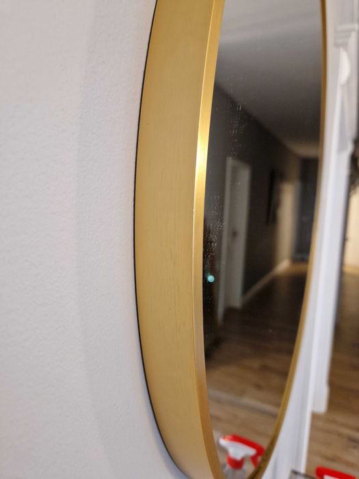 Lustro loft w okrągłej aluminiowej ramie 90 m