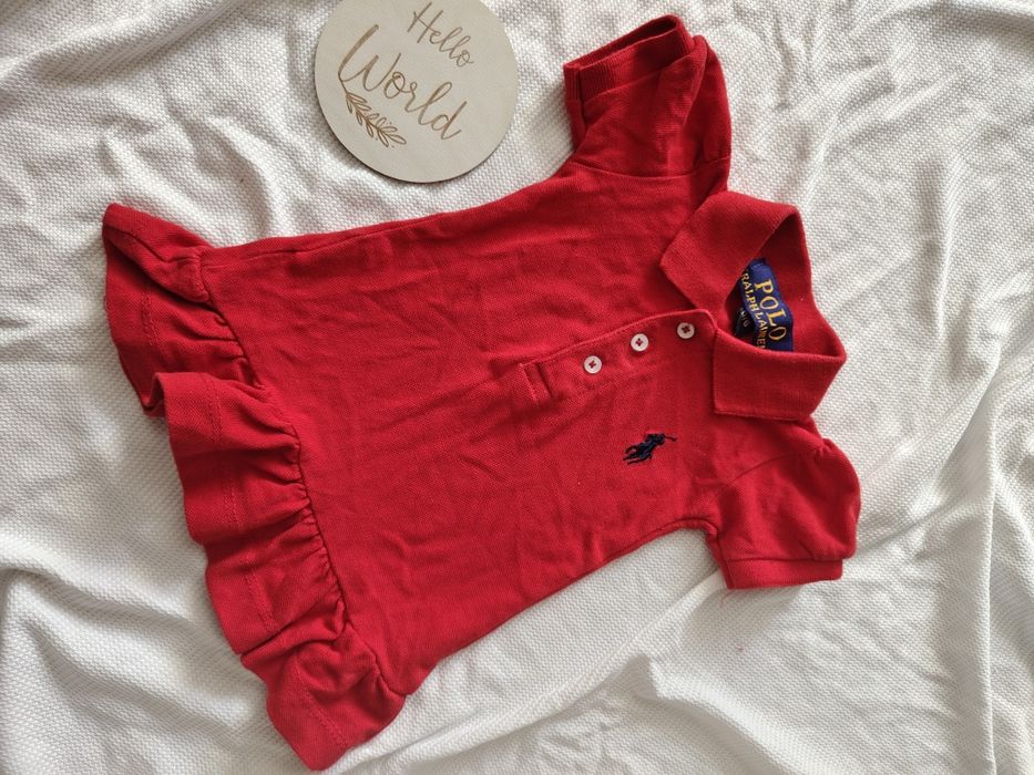 червона сукня-поло для дівчаток від бренду Polo Ralph Lauren