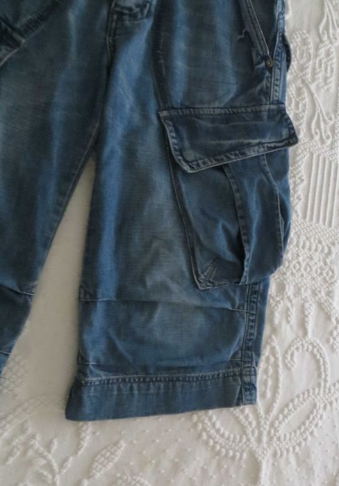 Calções 100 % ganga algodão, One Two One - USA  Classic Jeans - Nº 40