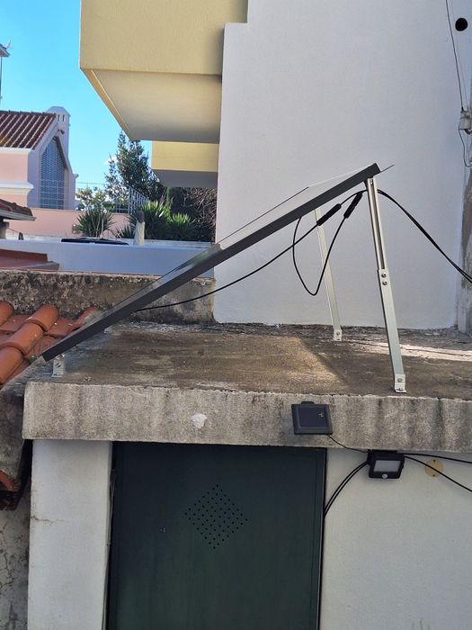 Painel solar e microinversor