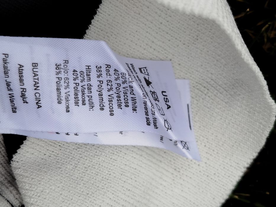 Nowa sukienka biała w czarne czerwone pasy ołówkowa  New Look S 36