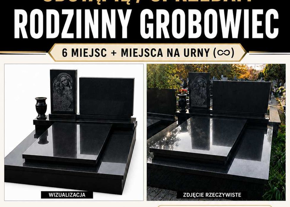 Odstąpie rodzinny grobowiec – 6 miejsc + Cmentarz Wróblowice Kraków