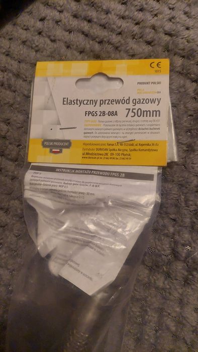 Elastyczny przewód gazowy 750mm