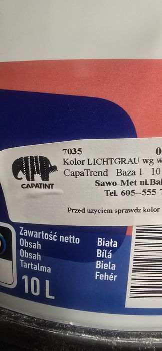 Farba Caparol Capatrend 10L. RAL7035