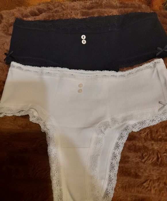 Figi Damskie Bawełna Prązkowana