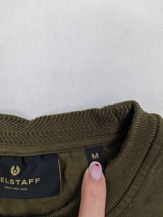 Belstaff zielona bluza M logo