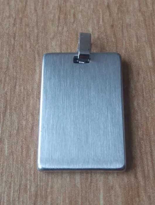 Nieśmiertelnik zawieszka ze stali szlachetnej Wisiorek do graweru 2x3